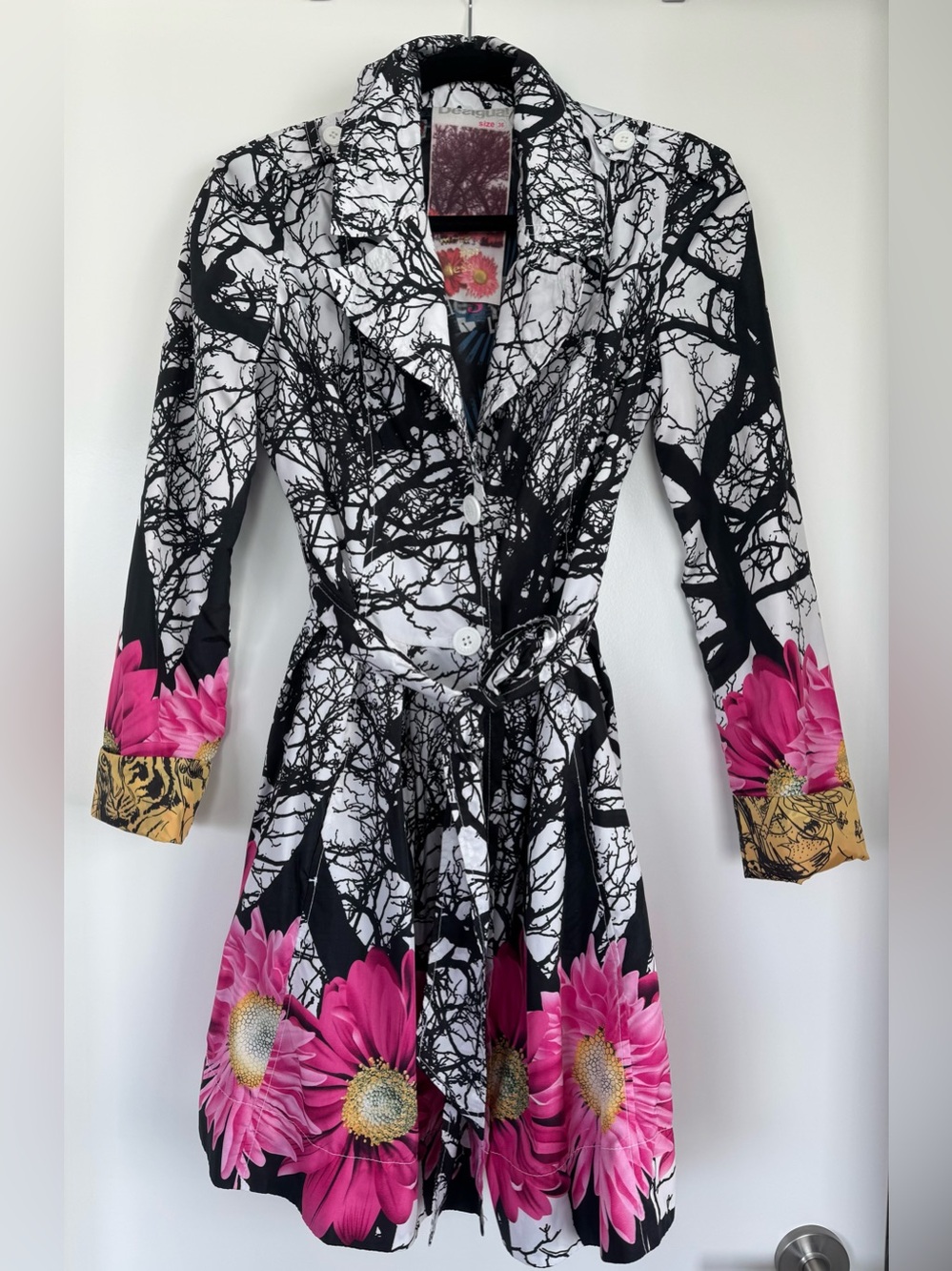 Desigual Stunning Trench Coat with Removable Belt